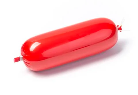 Blank salami  packages Stock Photos