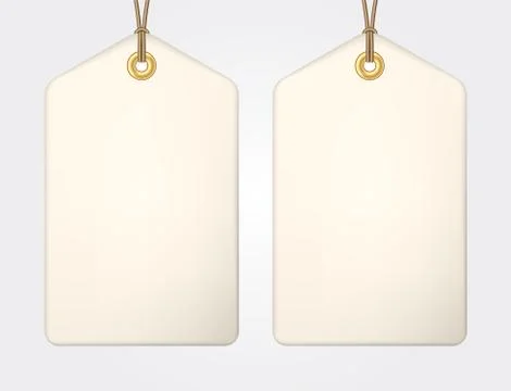 Blank sale tags mock up Stock Illustration