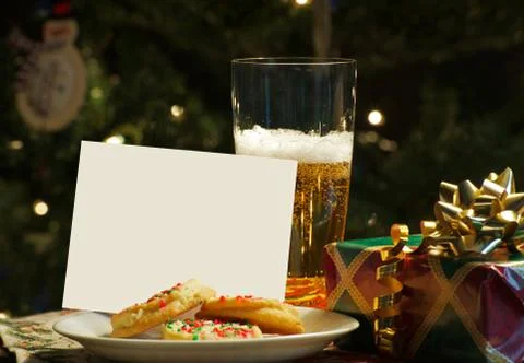 Blank santa note. Stock Photos