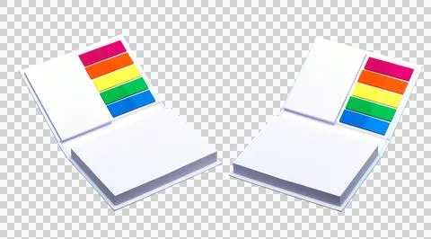 Blank scratch pad with different colored stickers Stock Photos
