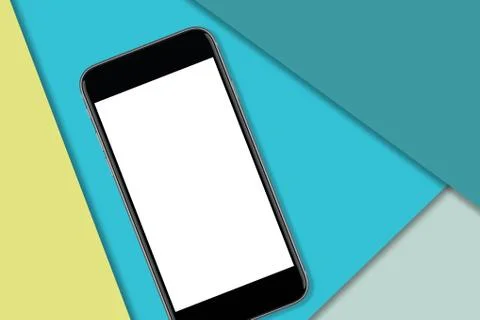 Blank screen on black smartphone Stock Illustration