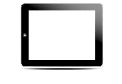 Blank screen black tablet pc Foto stock