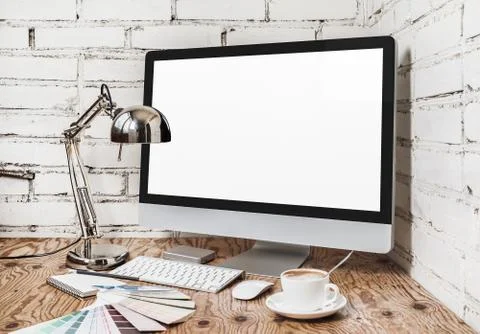 Blank screen computer Stock Photos