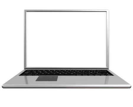 Blank screen on a laptop Stock Illustration