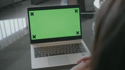 Blank Screen Laptop for Video Editing or Presentation Stock Footage 315976521
