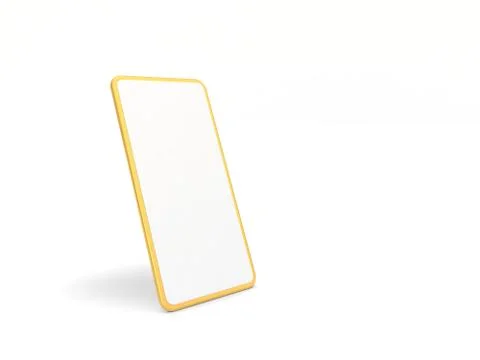 Blank screen mobile phone mock up on white background. Stock Illustration