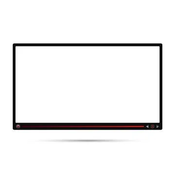Blank screen Video player ui border design Stock Illustration