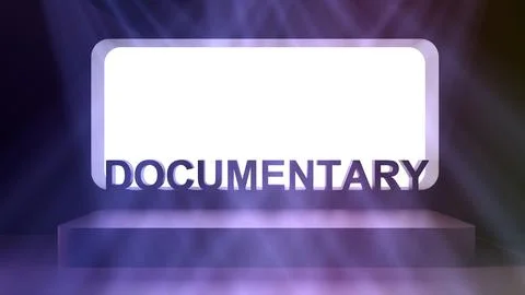 Blank screen with word documentary Stock Illustration