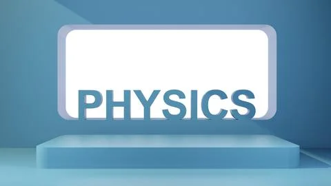 Blank screen with word physics Illustrazione stock