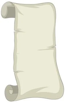 Blank scroll old paper isolated Stock Illustration