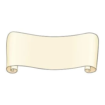 Blank scroll with returning edges Stock Illustration