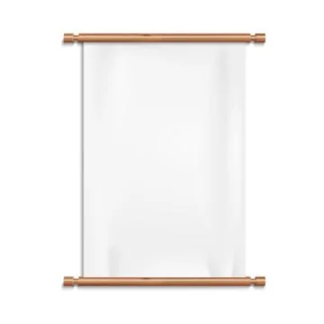 Blank scrolls of white paper Иллюстрация