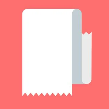 Blank scrolls of white paper Stock Illustration