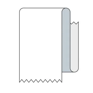 Blank scrolls of white paper Stock Illustration
