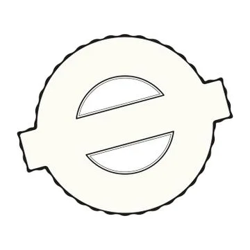 Blank seal with copy space in geometric and flat style. Stock Illustration