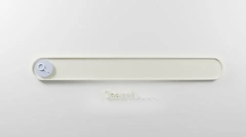 Blank search bar button with magnifying glass on white background Stock Illustration