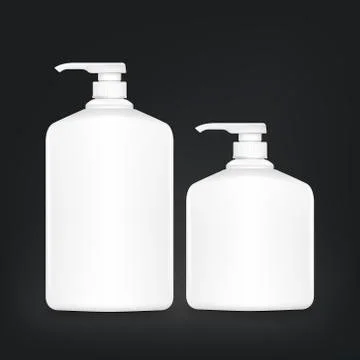 Blank shampoo bottles set Stock Illustration