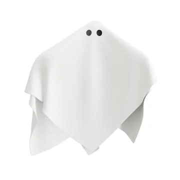 A blank sheet ghost image isolated on a white background Stock Illustration