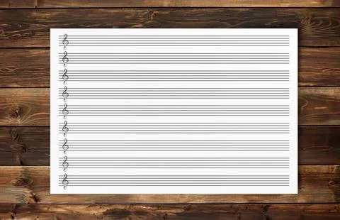 Blank Sheet Music Composition Manuscript Staff Stock Photos