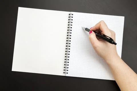 Blank sheet of notebook Stock Photos