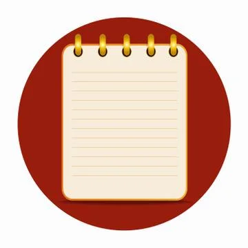 Blank sheet of notebook yellow color Stock Illustration