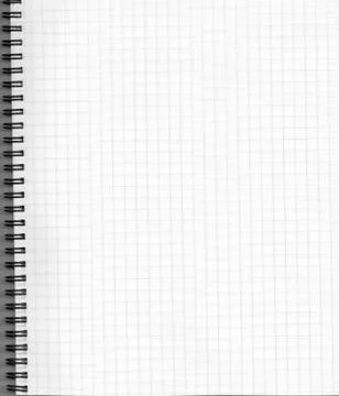 A blank sheet of paper in a box torn from a notebook in mathematics Stock Photos