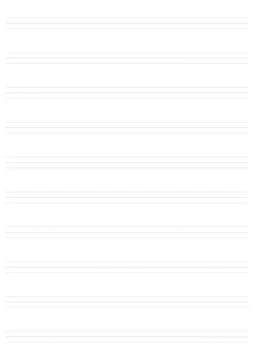 Blank sheet of paper with handwriting guidelines. Empty lined notebook page f Stock Illustration