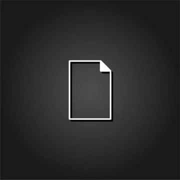 Blank sheet of paper icon flat Stock Illustration