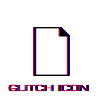 Blank sheet of paper icon flat Stock Illustration