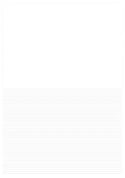 Blank sheet of paper with lined section at bottom. Stationery template for wr Stock Illustration