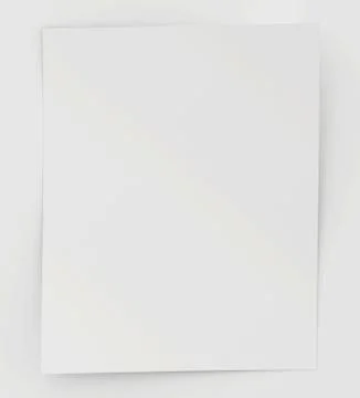 Blank sheet of paper with a shadow underneath it Stock Illustration