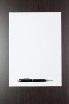 Blank sheet of paper on the table Stock Photos