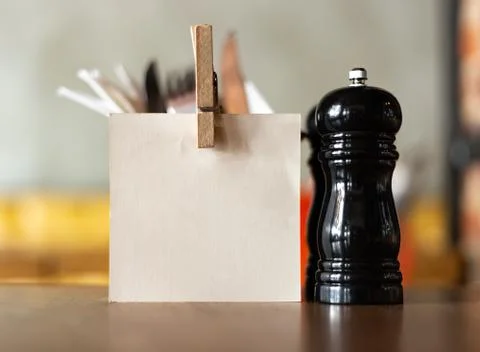 Blank sheet of paper on the table Stock Photos