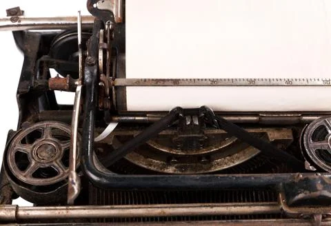 Blank sheet of paper in typewriter Stock Photos