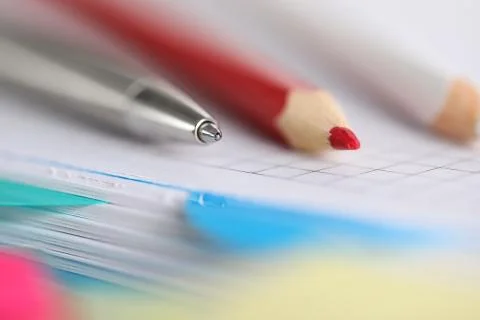 Blank sheet with tiny sums Foto stock