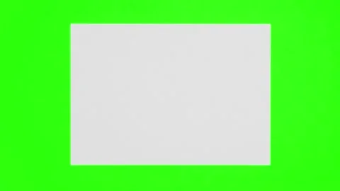 Blank sheet of white paper appears and disappears on green screen background Stock Footage 260374756
