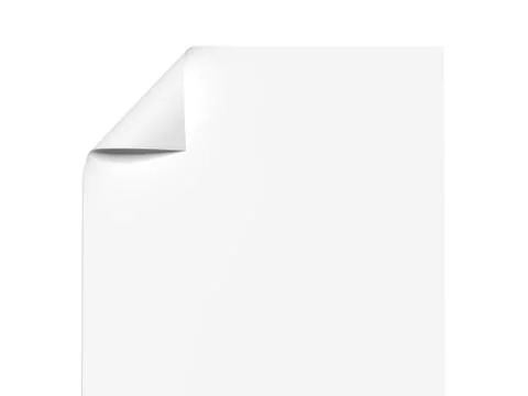 Blank sheet with a wrapped corner. 3d rendering Foto stock