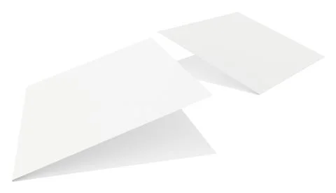 Blank sheets of paper on a white background Illustrazione stock