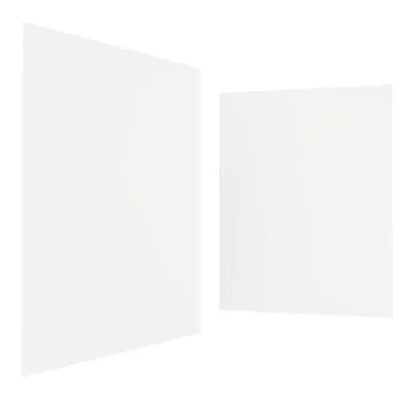 Blank sheets of paper on a white background Stock Illustration