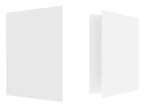 Blank sheets of paper on a white background Illustrazione stock