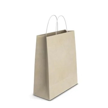 Blank shopping bag mockup Stock Illustration