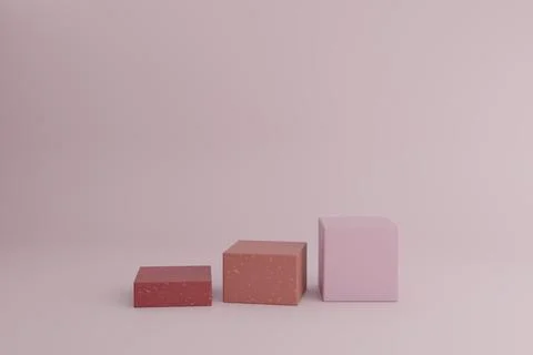 Blank showcase mockup with simple geometric elements Stock Illustration