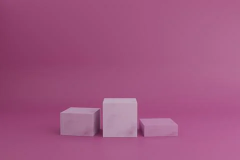Blank showcase mockup with simple geometric elements Illustrazione stock