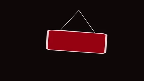 Blank sign on a black background, 4k video Video stock 337658998