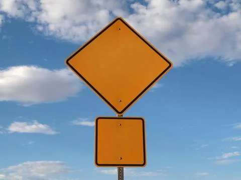 Blank sign with blue sky Stock Photos