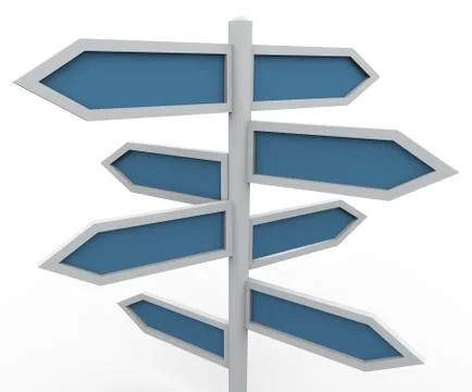 Blank sign post Stock Illustration