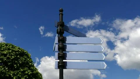 Blank Sign Post Stock Photos