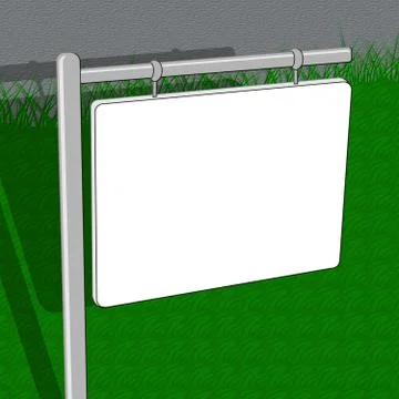 Blank Sign Shows Copy Space 3d Illustration Stockillustratie