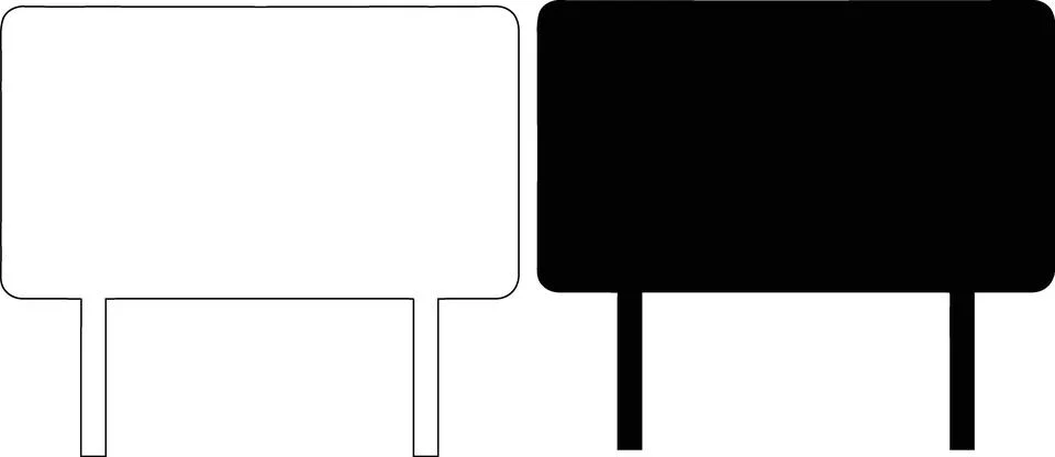 Blank signpost banner frame vector Stock Illustration