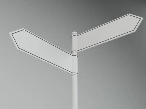 Blank signpost. Stock Illustration